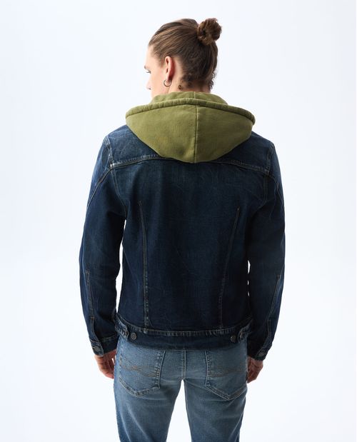 Chaqueta Trucker con capucha removible para hombre