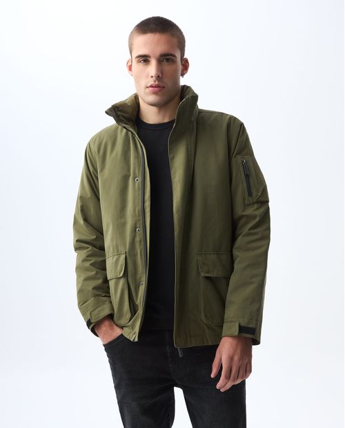 Chaqueta tipo parka de estilo utilitario para hombre