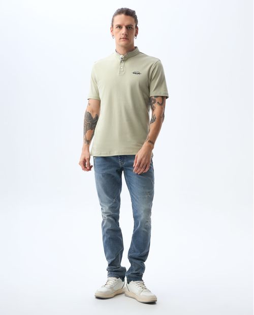 Polo cuello neru para hombre