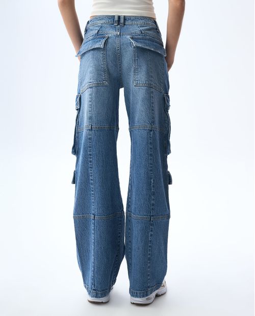 Jean Cargo de silueta amplia para mujer