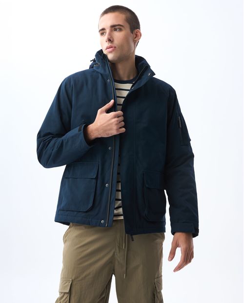 Chaqueta tipo parka de estilo utilitario para hombre