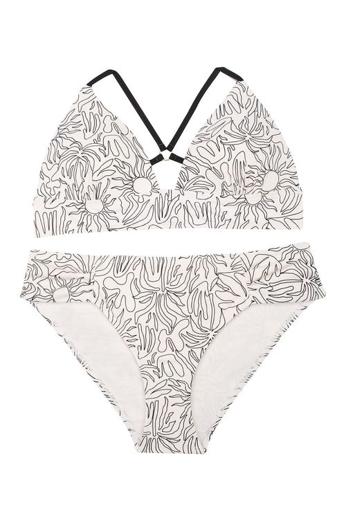 Vestido de baño triangular de dos piezas en microfibra