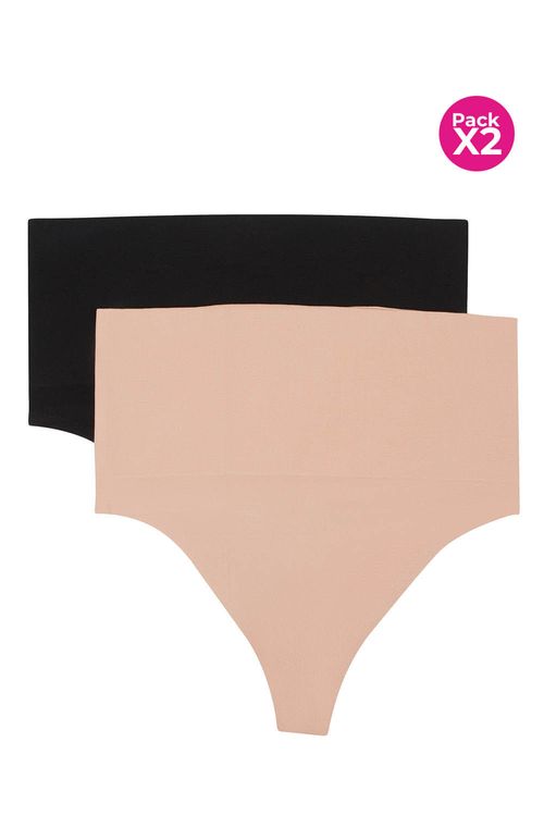 Panty control de abdomen paq x2 en microfibra