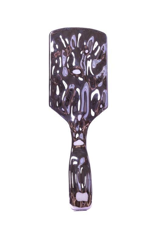 Cepillo para el cabello de color plateado