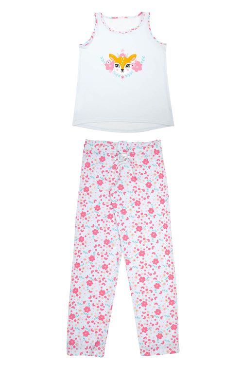 Conjunto pijama de 2 piezas en algodón juvenil