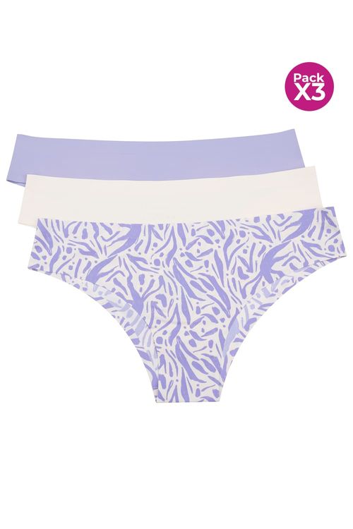 Panty x3 hipster corte laser en microfibra