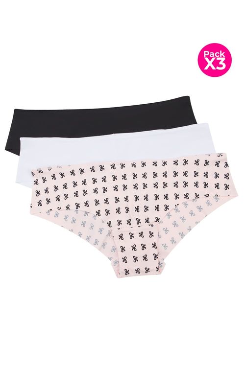 Panty hipster invisible paquete x3