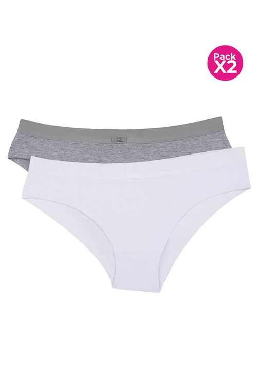 Paquete x2 panty hípster teen con talle medio
