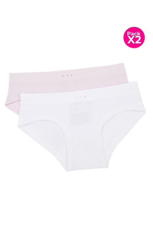 Panty paquete x2 hipster tipo seamless