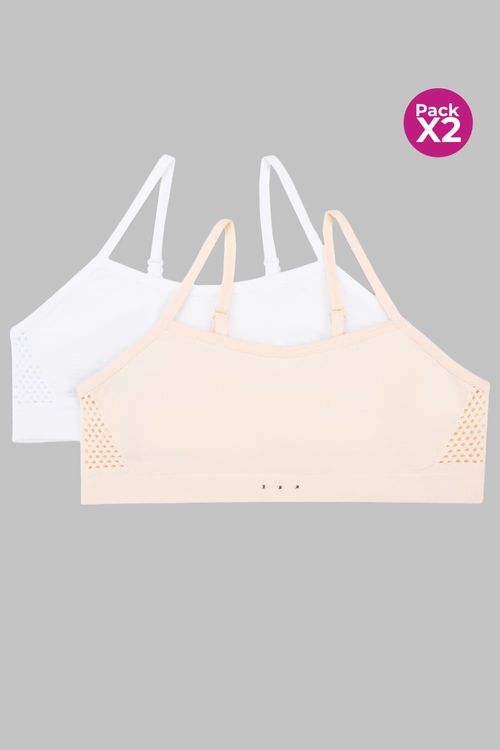 Top tipo seamless para adolecentes paquete x2