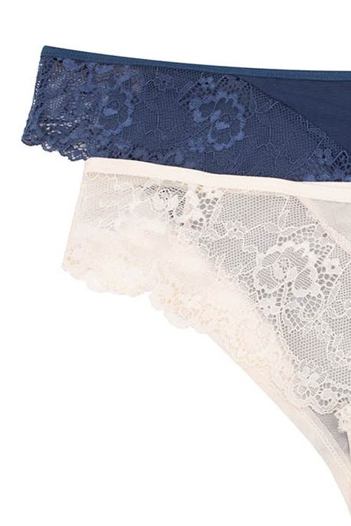 Panty tipo hipster en encaje paquete x2