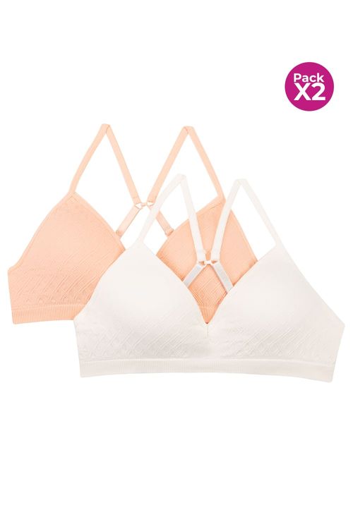 Brasier para adolecentes seamless paquete x2