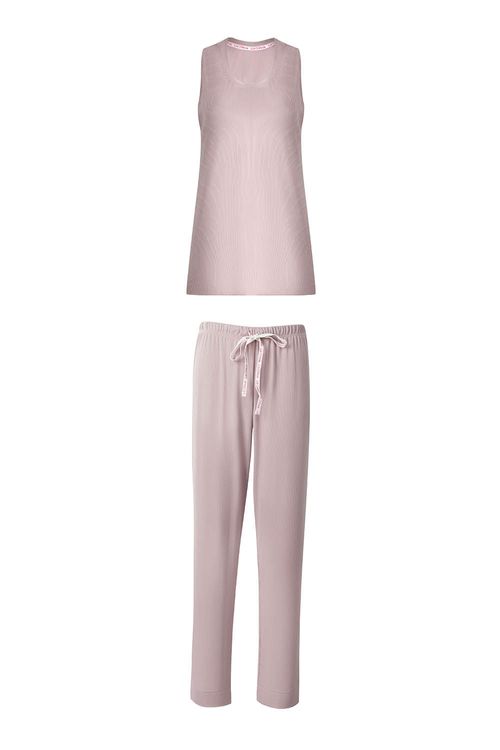 Conjunto pijama cuello redondo de 2 piezas