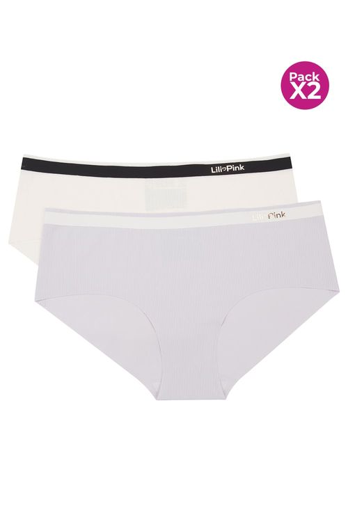 Panty tipo hipster invisible x2 unidades