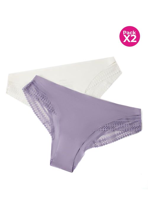 Panty hipster en microfibra paquete x2