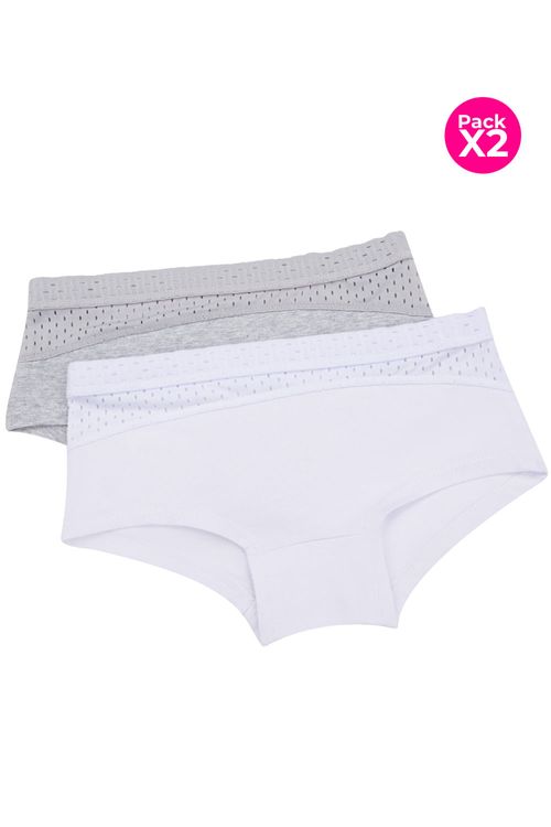 Panty hipster en algodón paquete x2