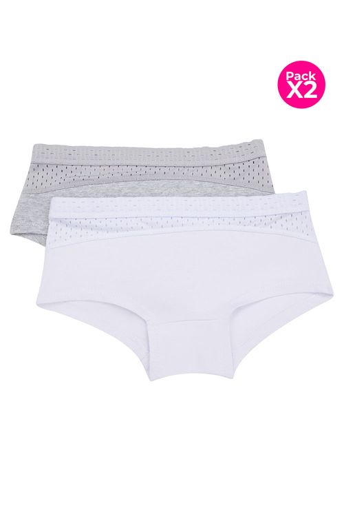 Panty tipo boxer paquete x2 en algodón