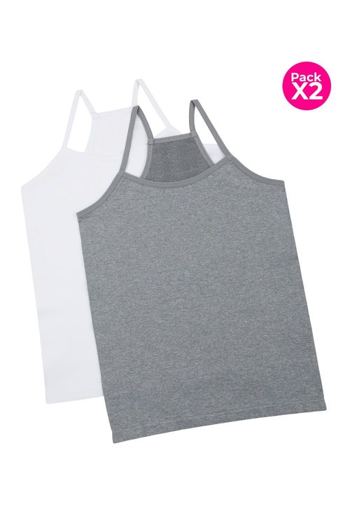Paqueteria x2 en camiseta de tiras para niña