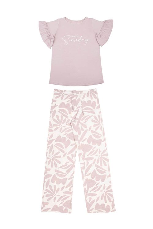 Conjunto de pijama con camiseta con bolero pantalón largo