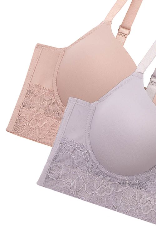 Brasier tipo bustier con encaje paquete x2
