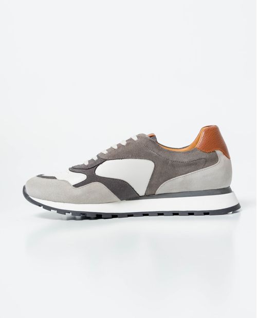 Tenis Tipo Runner en Cuero para Hombre
