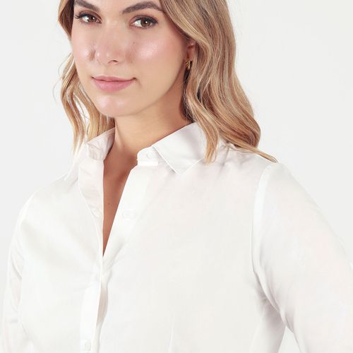 Blusa cuello camisero manga larga
