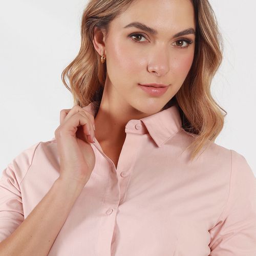 Blusa cuello camisero manga larga
