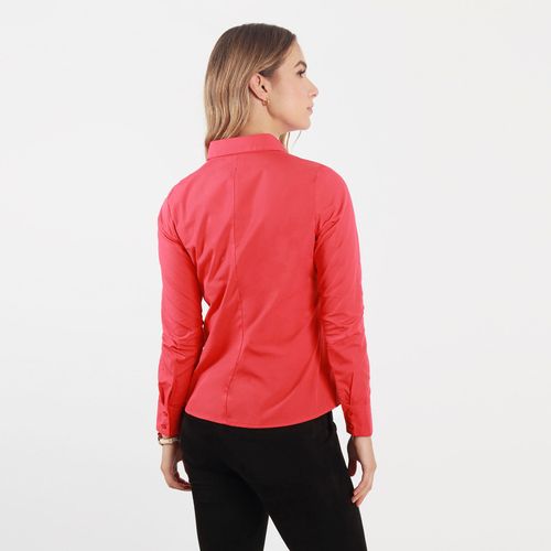 Blusa cuello camisero manga larga