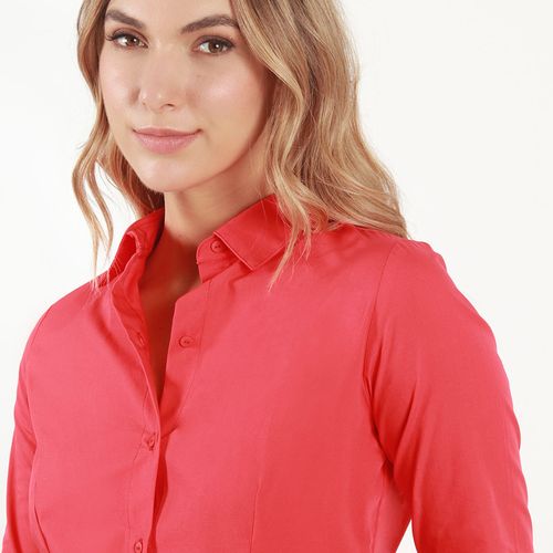 Blusa cuello camisero manga larga