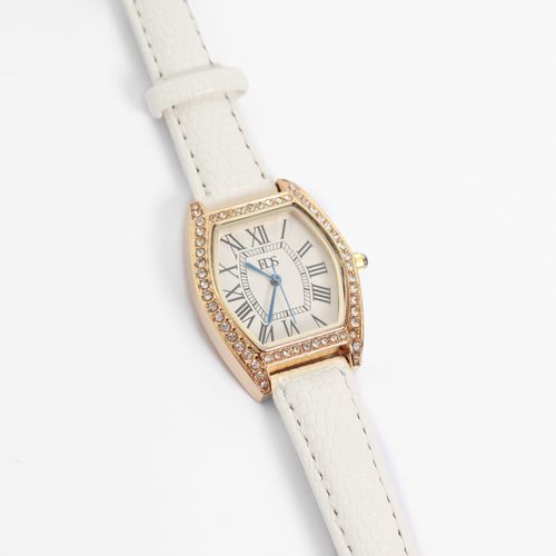 Reloj Romano Piedreria Blanco