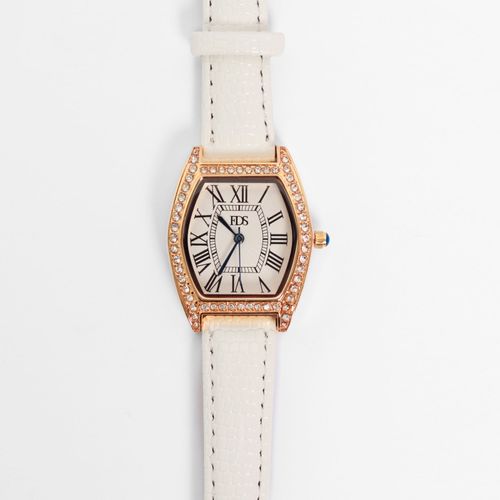 Reloj Romano Piedreria Blanco