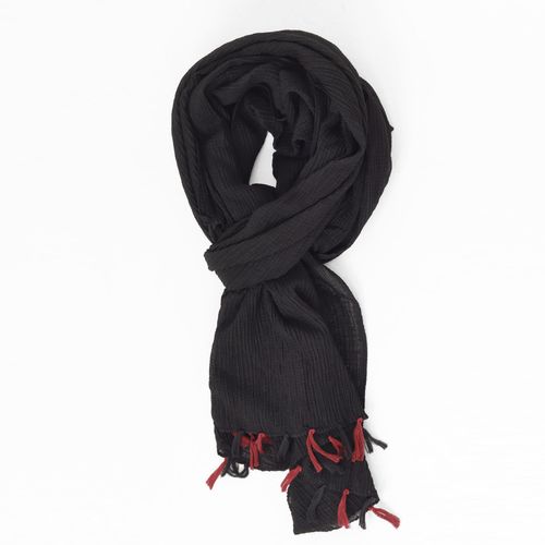 Estola Flecos Negro Rojo