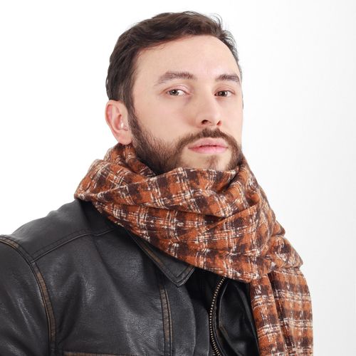 Bufanda Unisex Puzzle Marron