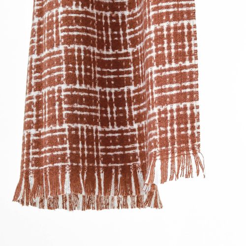 Bufanda Unisex Cuadros Marron