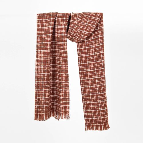 Bufanda Unisex Cuadros Marron