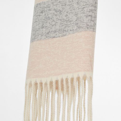 Bufanda Unisex Franjas Crema