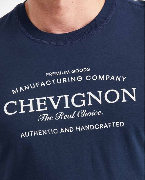 Camiseta Classic Fit Estampada Cuello Redondo para Hombre