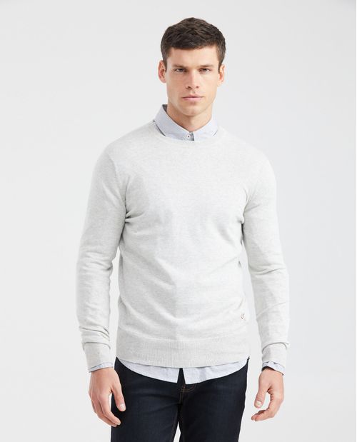 Suéter Tejido con Cuello Redondo para Hombre