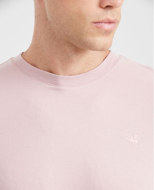 Camiseta Básica Slim Fit Cuello Redondo en Algodón Doble Punto para Hombre