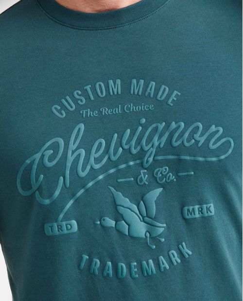 Camiseta Slim Fit Estampada Cuello Redondo para Hombre