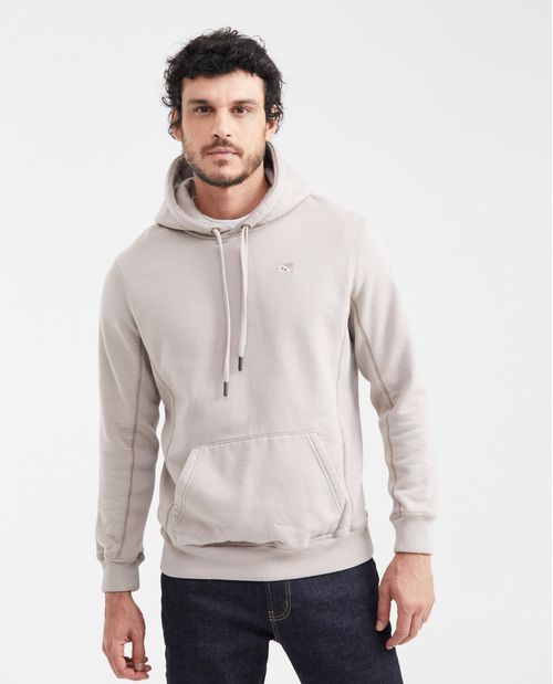 Buzo Cerrado con Capucha y Bloques de Color para Hombre