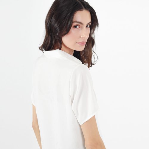 Blusa Cuello V Manga Corta
