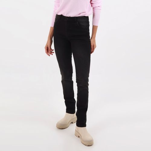 Jean Diva Tiro Medio Bota Recta