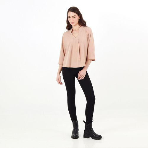 Blusa Cuello V Neru Manga 3Cuartos