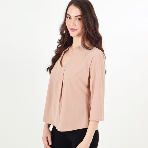 Blusa Cuello V Neru Manga 3Cuartos