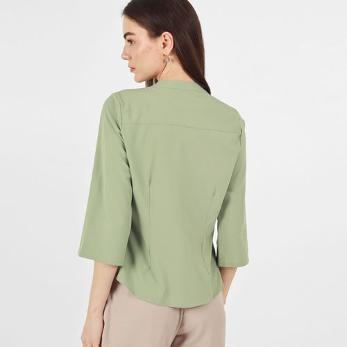Blusa Cuello V Neru Manga 3Cuartos