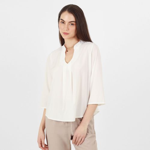 Blusa Cuello V Neru Manga 3Cuartos