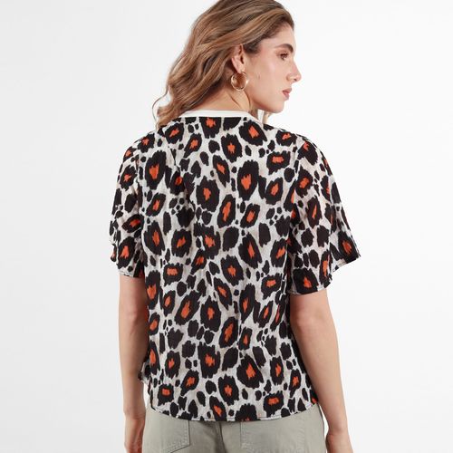Blusa Cuello V Manga Corta