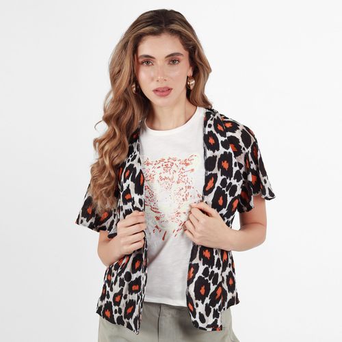 Blusa Cuello V Manga Corta