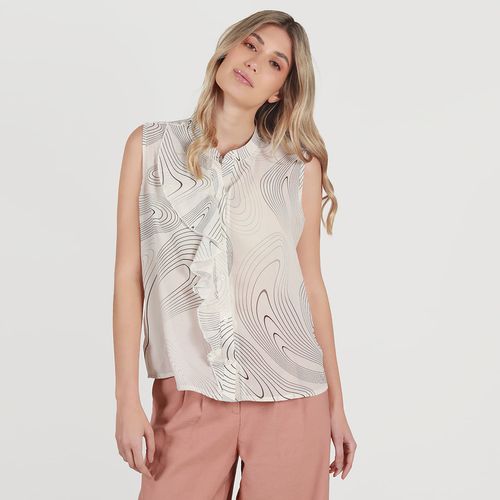Blusa cuello neru manga sisa